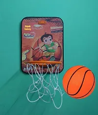 Buyab Factory Basketball Set with Attractive Design for Kids Wooden Board Basketball for Playing Indoor Outdoor Basketball Game high Quality Material Gift Set for Kids-thumb1