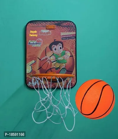 Buyab Factory Basketball Set with Attractive Design for Kids Wooden Board Basketball for Playing Indoor Outdoor Basketball Game high Quality Material Gift Set for Kids-thumb2