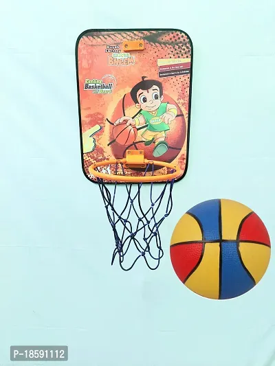 Buyab Factory Basketball Set with Attractive Design for Kids Wooden Board Basketball for Playing Indoor Outdoor Basketball Game high Quality Material Gift Set for Kids
