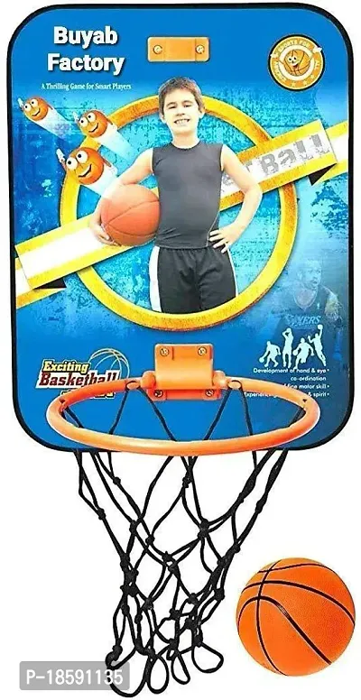 Buyab Factory Basketball Set with Attractive Design for Kids Wooden Board Basketball for Playing Indoor Outdoor Basketball Game high Quality Material Gift Set for Kids