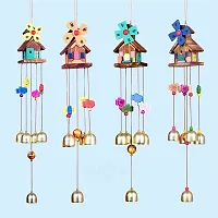 5 Bell Hut Wind Chime Home Positive Energy For Balcony Bedroom Living Room-thumb4