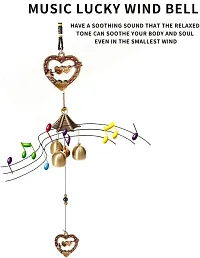 Heart Shape Wind Chime Hanging For Home, Balcony, Garden Gallery Office Bedroom-thumb1