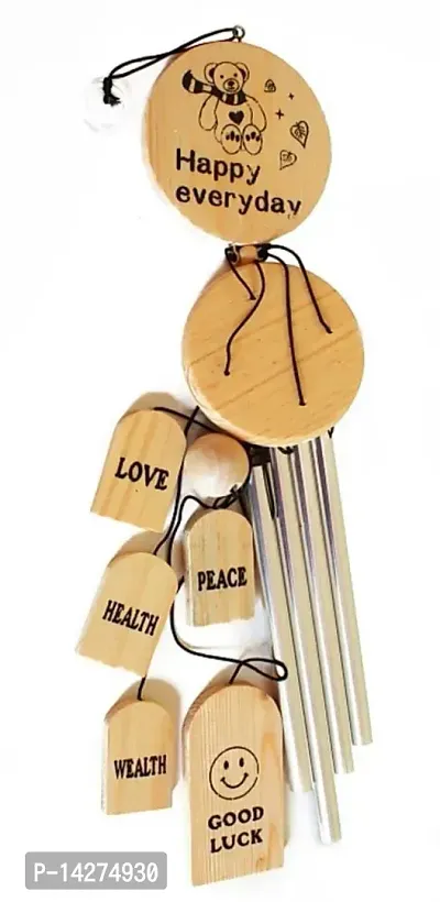 Good Luck Wind Chimes Wooden For Home 35 Inch