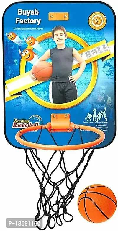 Buyab Factory Basketball Set with Attractive Design for Kids Wooden Board Basketball for Playing Indoor Outdoor Basketball Game high Quality Material Gift Set for Kids