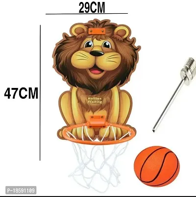Buyab Factory Basketball Set with Attractive Design for Kids Wooden Board Basketball for Playing Indoor Outdoor Basketball Game high Quality Material Gift Set for Kids-thumb4