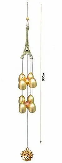 Metal Eiffel Tower Wind Chimes For Home Balcony Garden Positive Energy, Home Decor Hanging Long Brass Bells Gifts For Loved Ones 8 Bells 50 Cm-thumb3