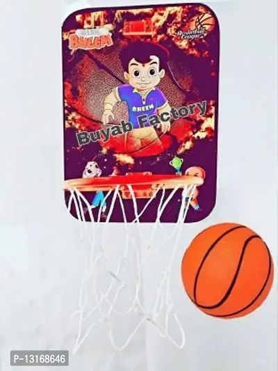 Adjustable Basket Ball Kit with Hanging wooden Board Stand for Kids (Multi color ) Board May Vary. 1 sat Basketball, Pack of 1 set Basketball