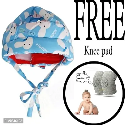 Classic Baby Safety Helmet With Proper Air Ventilation  Baby Safity Accessories Free Knee Pad