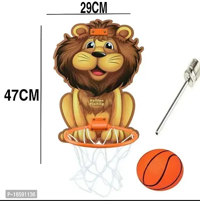 Buyab Factory Basketball Set with Attractive Design for Kids Wooden Board Basketball for Playing Indoor Outdoor Basketball Game high Quality Material Gift Set for Kids-thumb3