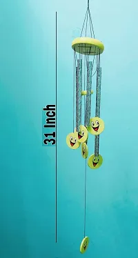 Chime Hanging Smiley Wood Vastu Feng Shui Love Wind Chime For Home Home Decor, Balcony, Garden And Gallery Bedroom Gift With Good Sound Quality Positive Energy Good Luck-thumb2
