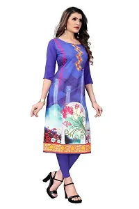 GROWMORE Women's Crepe Digital Print Straight Kurta(Pack of 2) (XL, Blue  Blue VIOLOT)-thumb2