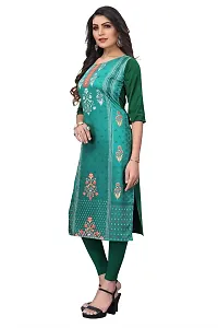 GROWMORE Women's Crepe Digital Print Straight Kurta(Pack of 2) (XL, Dark Blue  SEA Green)-thumb4