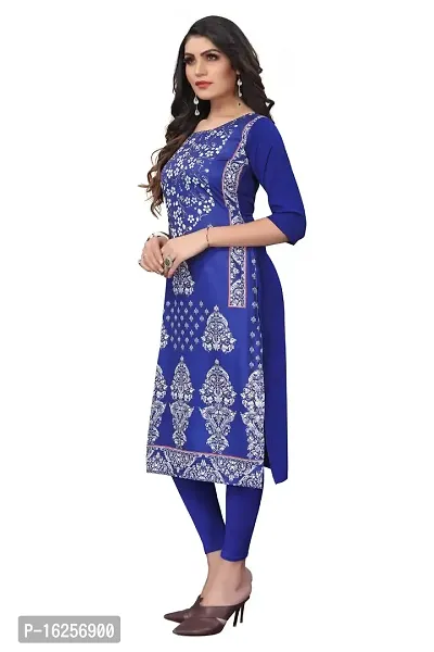 GROWMORE Women's Crepe Digital Print Straight Kurta(Pack of 2) (XXL, Grey  Blue VIOLOT)-thumb4