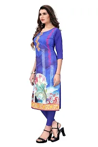 GROWMORE Women's Crepe Digital Print Straight Kurta(Pack of 2) (XXL, Peach  Blue)-thumb4