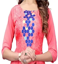 GROWMORE Women's Crepe Digital Print Straight Kurta-thumb4