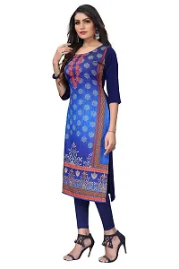 GROWMORE Women's Crepe Digital Print Straight Kurta(Pack of 2)-thumb3