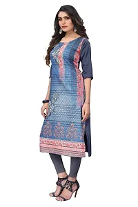 GROWMORE Women's Crepe Digital Print Straight Kurta(Pack of 2) (L, Purple  DIM Grey)-thumb3