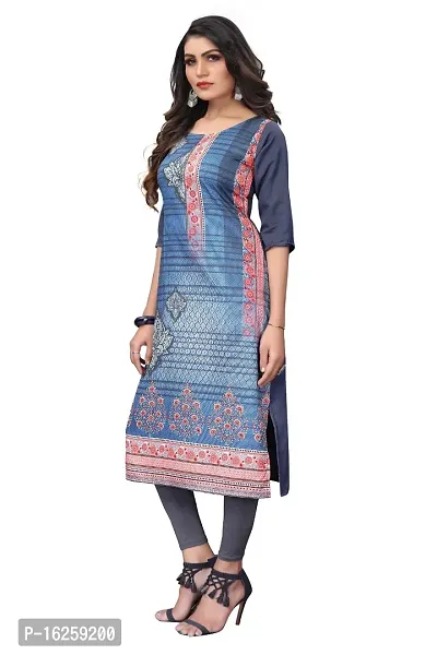 GROWMORE Women's Crepe Digital Print Straight Kurta(Pack of 2) (L, Purple  DIM Grey)-thumb4