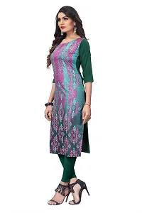 GROWMORE Women's Crepe Digital Print Straight Kurta(Pack of 2) (XXL, Black  Olive Green)-thumb3