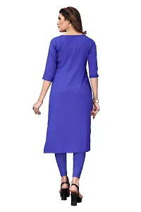 GROWMORE Woman Digital Printed Creape Kurties (XL, Blue)-thumb1