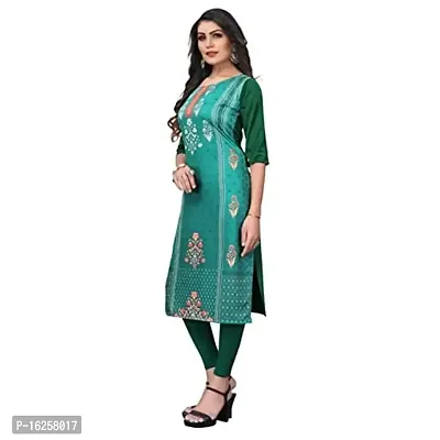 GROWMORE Women's Crepe Digital Print Straight Kurta(Pack of 2) (XL, Dark Blue  SEA Green)-thumb4