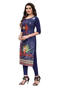 GROWMORE Women's Crepe Digital Print Straight Kurta(Pack of 2) (XXL, Blue  Dark Blue)-thumb3