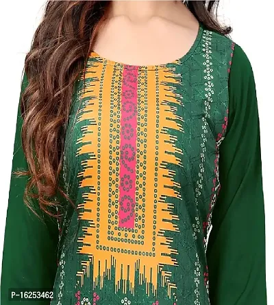 GROWMORE Women's Crepe Digital Print Straight Kurta-thumb5