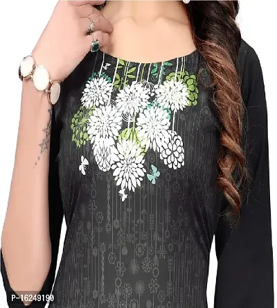 Beautiful Black Crepe A Line Kurtas For Women-thumb5