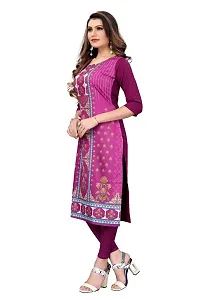 GROWMORE Women's Crepe Digital Print Straight Kurta(Pack of 2) (L, Purple  Dark Purple)-thumb3