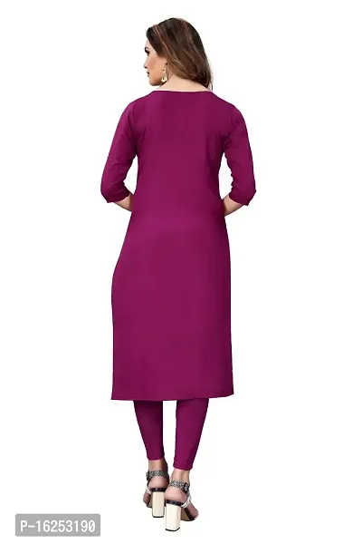 Purple Crepe A Line Kurtas For Women-thumb2