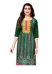 GROWMORE Women's Crepe Digital Print Straight Kurta-thumb1