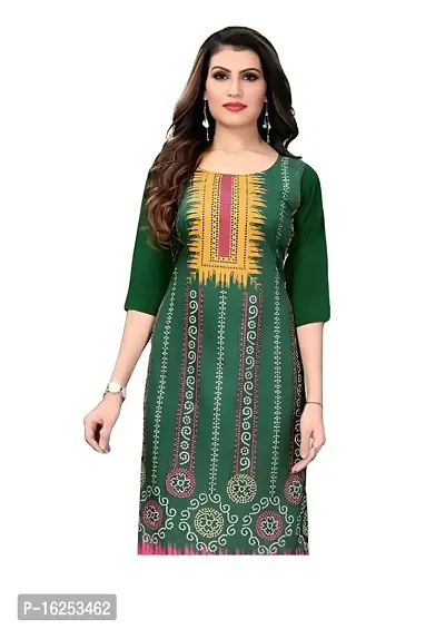 GROWMORE Women's Crepe Digital Print Straight Kurta-thumb2