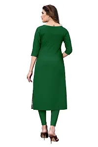 Beautiful Green Crepe A Line Kurtas For Women-thumb1