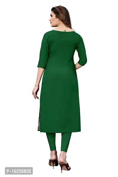 Beautiful Green Crepe A Line Kurtas For Women-thumb2