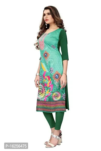 GROWMORE Women's Crepe Digital Print Straight Kurta(Pack of 2) (XL, Grey  Dark Green)-thumb4