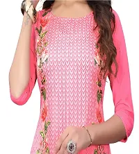 GROWMORE Women's Crepe Digital Print Straight Kurta(Pack of 2) (L, Peach  Rose Pink)-thumb4