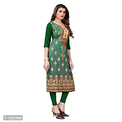 GROWMORE Women's Crepe Digital Print Straight Kurta(Pack of 2) (XL, Green  Coral Pink)-thumb4