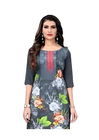 GROWMORE Women's Crepe Digital Print Straight Kurta-thumb1