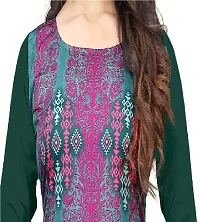 GROWMORE Women's Crepe Digital Print Straight Kurta (XL, Green)-thumb4