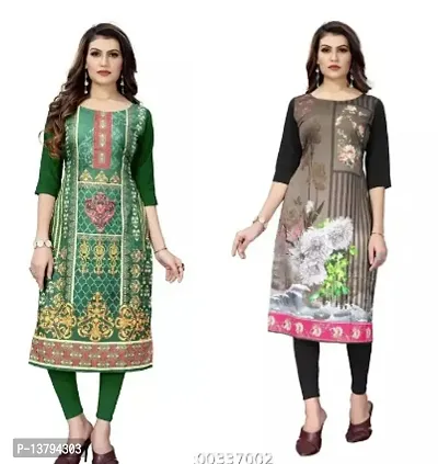 Stylish Women Crepe Kurta Pack of 2