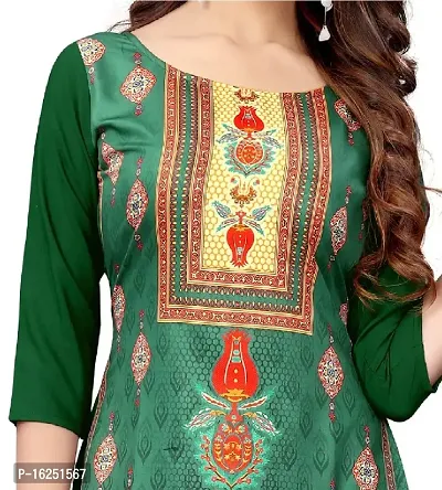 GROWMORE Women's Crepe Digital Print Straight Kurta(Pack of 2) (M, Green  Medium RED)-thumb5