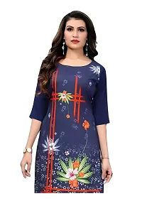 GROWMORE Women's Crepe Digital Print Straight Kurta-thumb1