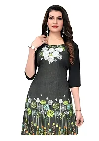 Beautiful Black Crepe A Line Kurtas For Women-thumb1