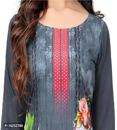 GROWMORE Women's Crepe Digital Print Straight Kurta-thumb5