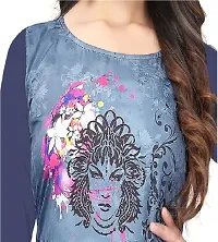 GROWMORE Women's Crepe Digital Print Straight Kurta (XXL, Grey)-thumb4