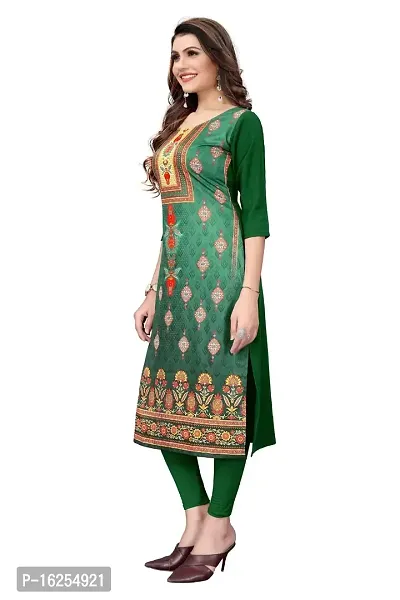 GROWMORE Women's Crepe Digital Print Straight Kurta(Pack of 2) (M, Black  Green)-thumb4