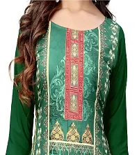 Beautiful Green Crepe A Line Kurtas For Women-thumb4