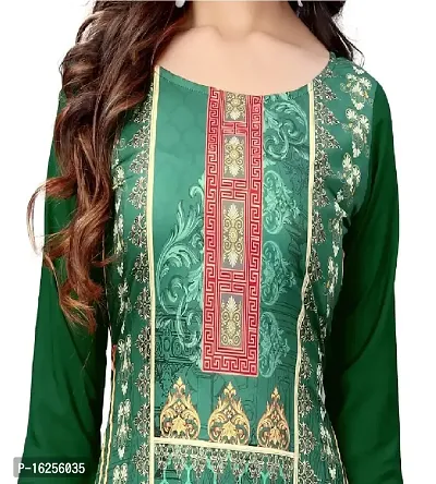 Beautiful Green Crepe A Line Kurtas For Women-thumb5