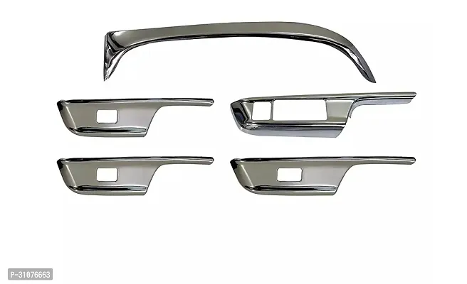 Car Accessories Hub Premium Quality Imported Interior Decoration Dashboard Steering Silver Matte Inner Power Window Kit for Honda City 2014 to 2016 Models Set of 5.pcs-thumb2