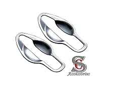 Car Accessories Hub Premium Quality Stylish Car Door Finger Guard Bowl Cover, Abs Plastic with Chrome Finishing Compatible for Maruti Suzuki Swift 2018 Models (Set of 2)-thumb1